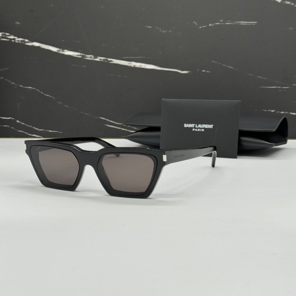 NEW SL633 CALISTA 001 SAINT LAURENT BLACK WOMEN SUNGLASSES SL 633 SAINT LAURENT - Picture 1 of 12